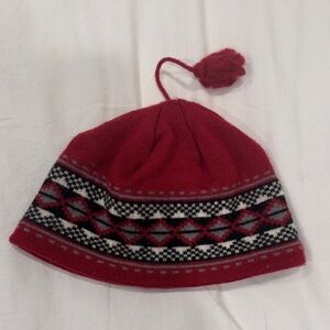 L.L. Bean Red and Black Kids Winter Hat